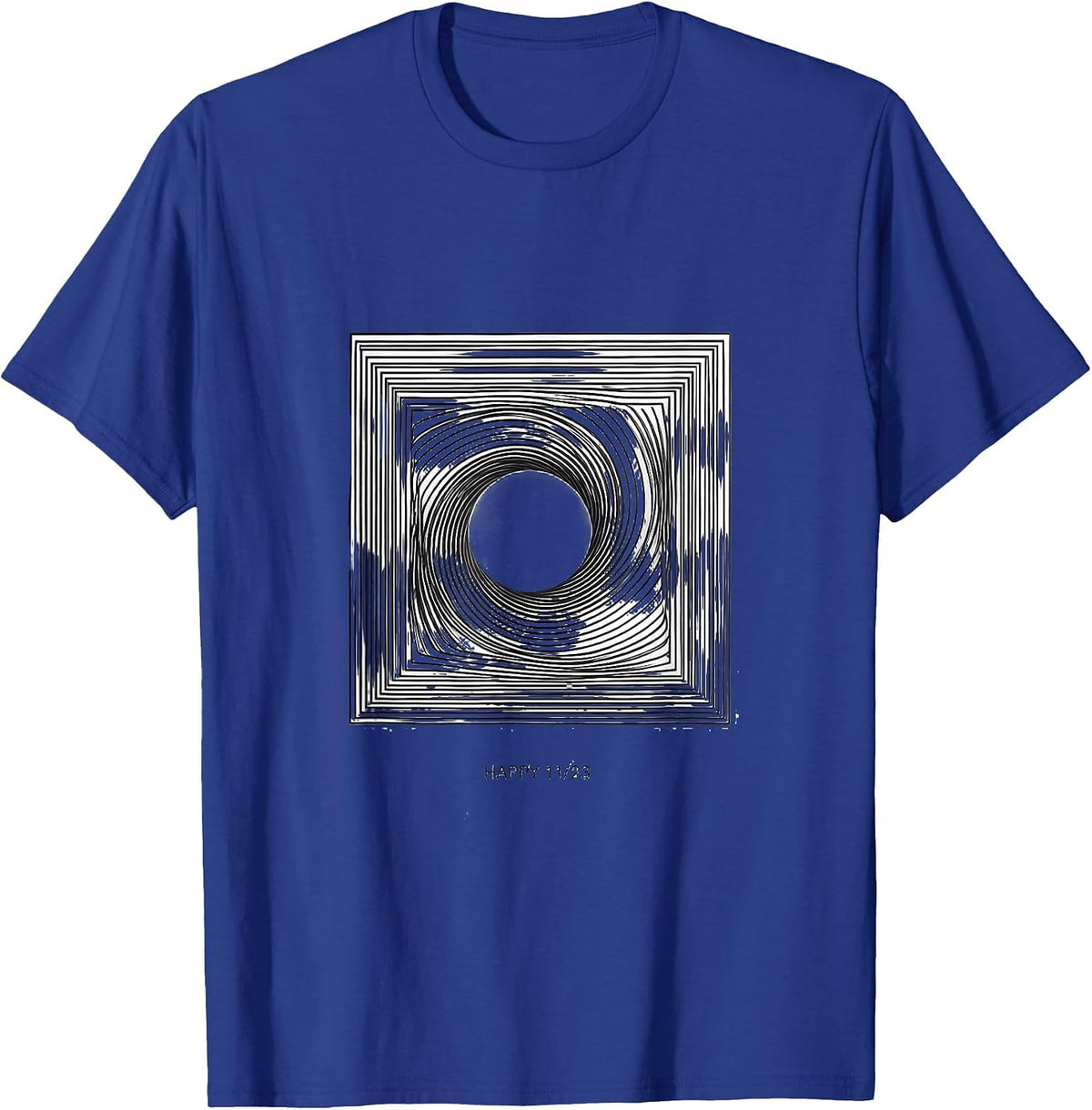 Men's Happy 11/23 Minimalist Fibonacci Spiral Math Teacher T-Shirt - Royal Blue