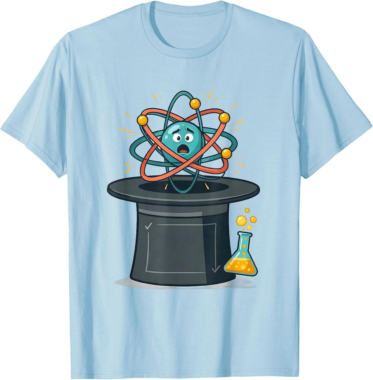 Men's Magician Atom Chemist Science Nerd Humor T-Shirt - Baby Blue