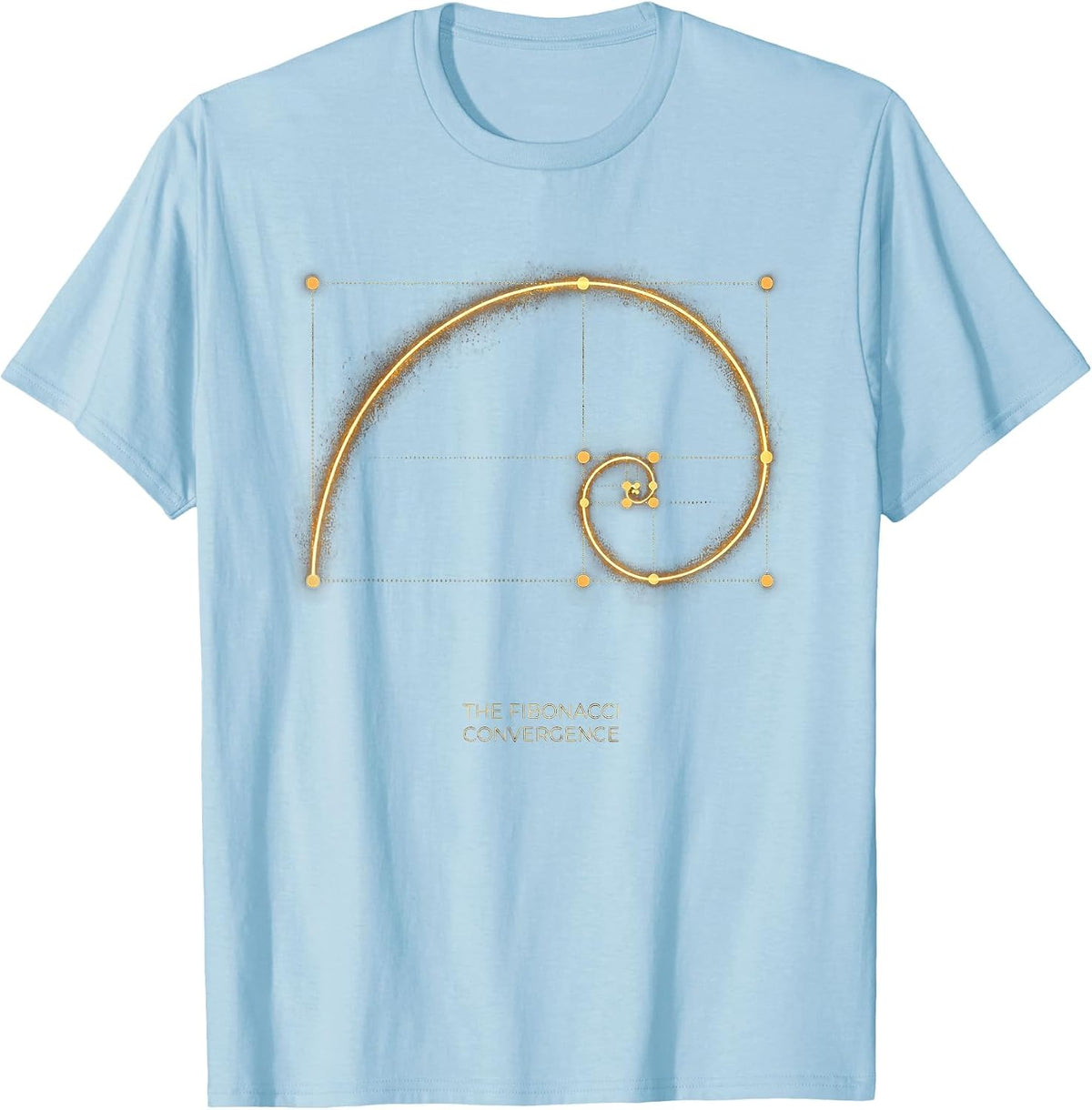 The Fibonacci Convergence Sacred Geometry Math Enthusiast T-Shirt - Baby Blue