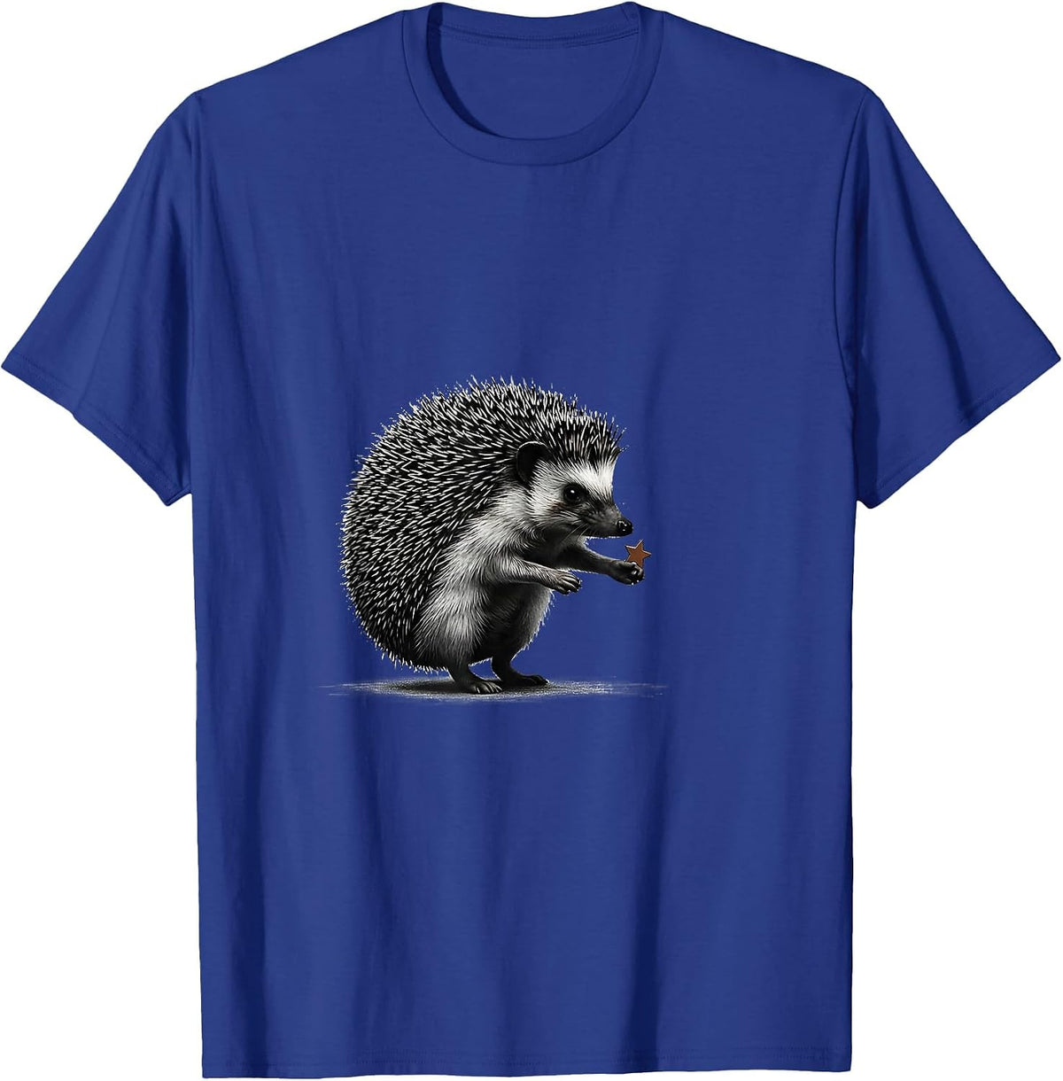 Men's Cute Hedgehog Silhouette Animal Lover Gift T-Shirt - Royal Blue