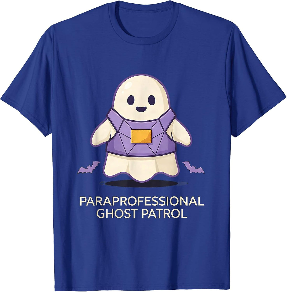 Men's Paraprofessional Ghost Patrol Funny SPED Teacher Halloween T-Shirt - Royal Blue