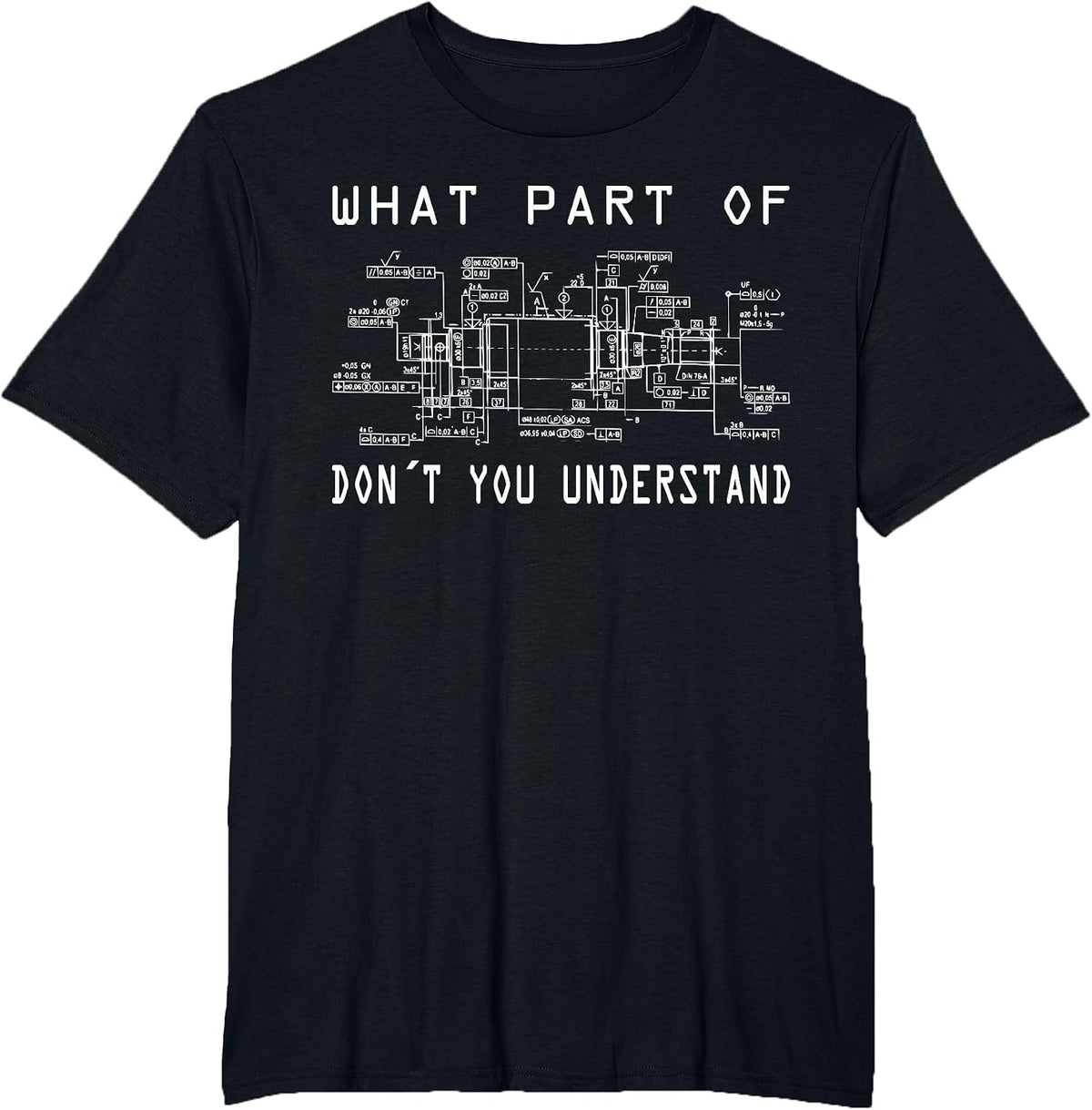Constructor Mechanical Engineering Technical Draftsman Funny T-Shirt - Black