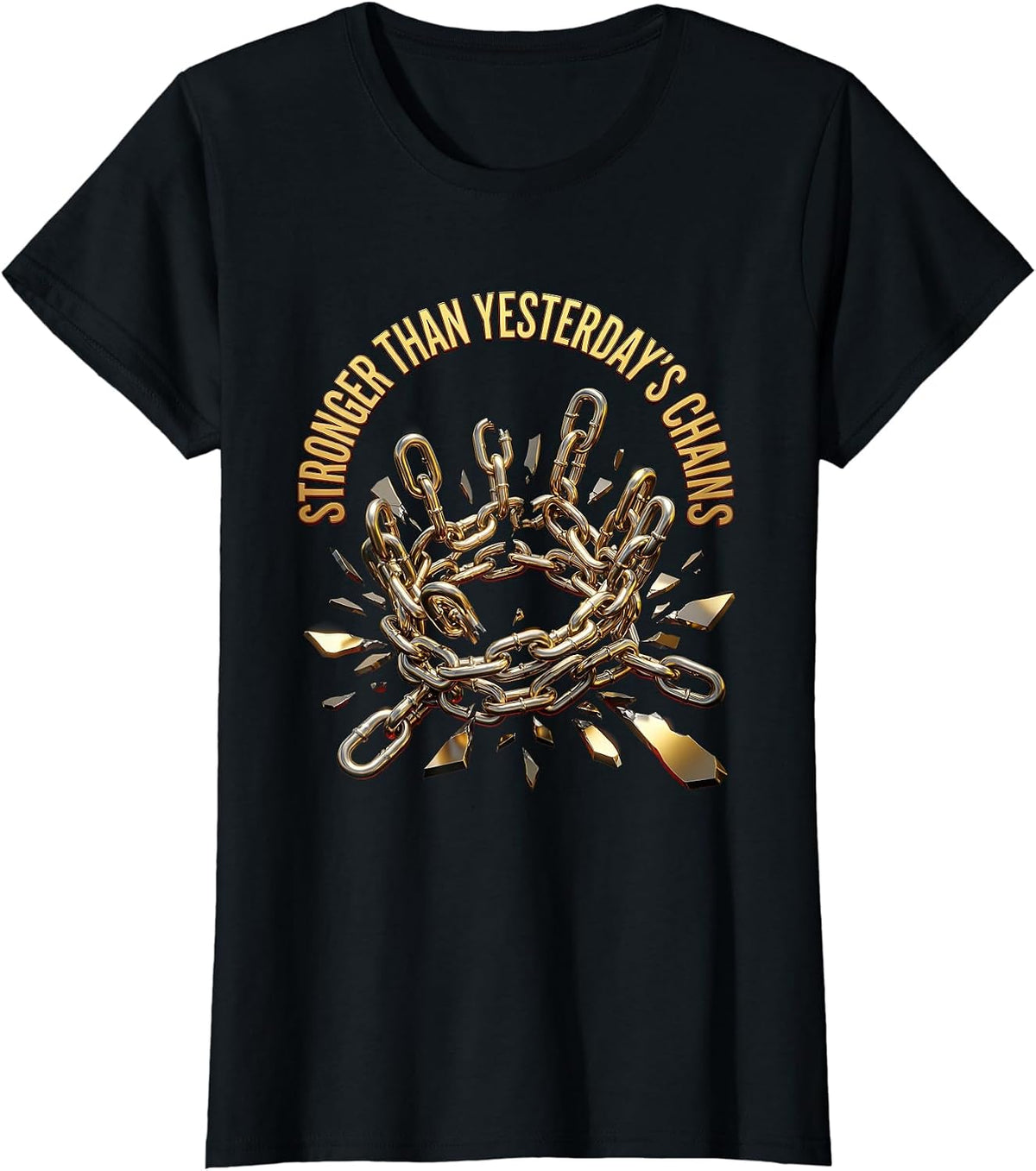 Stronger Than Yesterday's Chains Juneteenth Men T-Shirt - Black