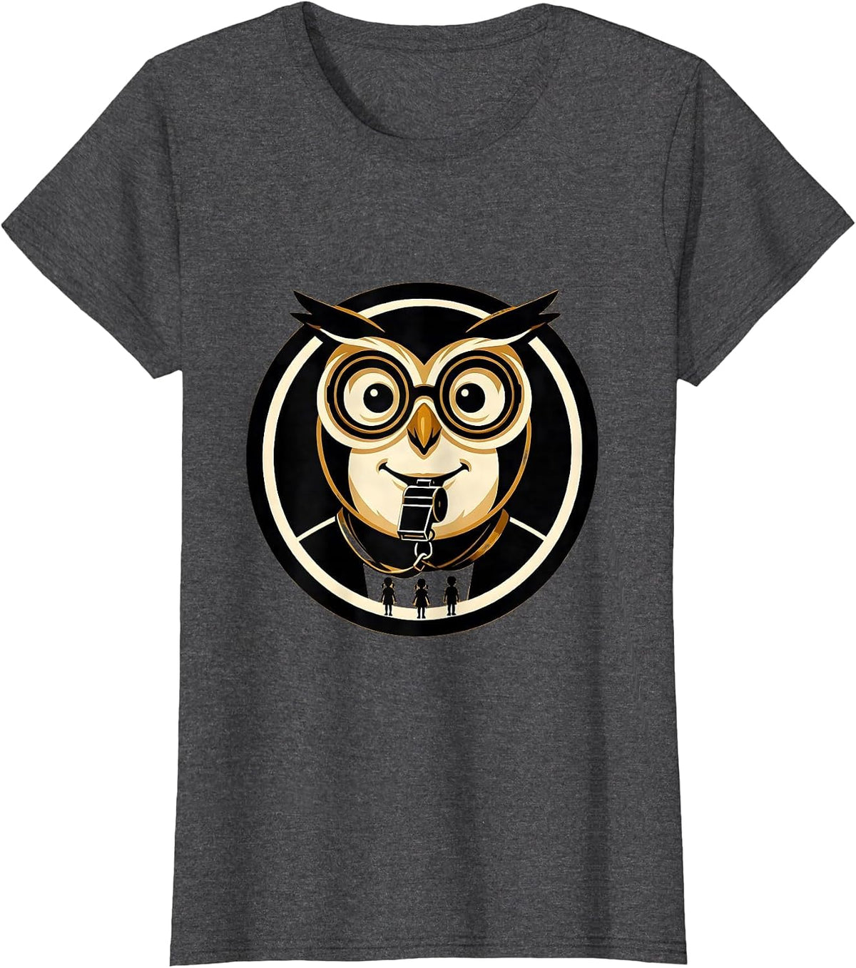 Women's Owlish Spectacles Teacher Halloween Costume Cute Humor T-Shirt - Dark Heather Grey