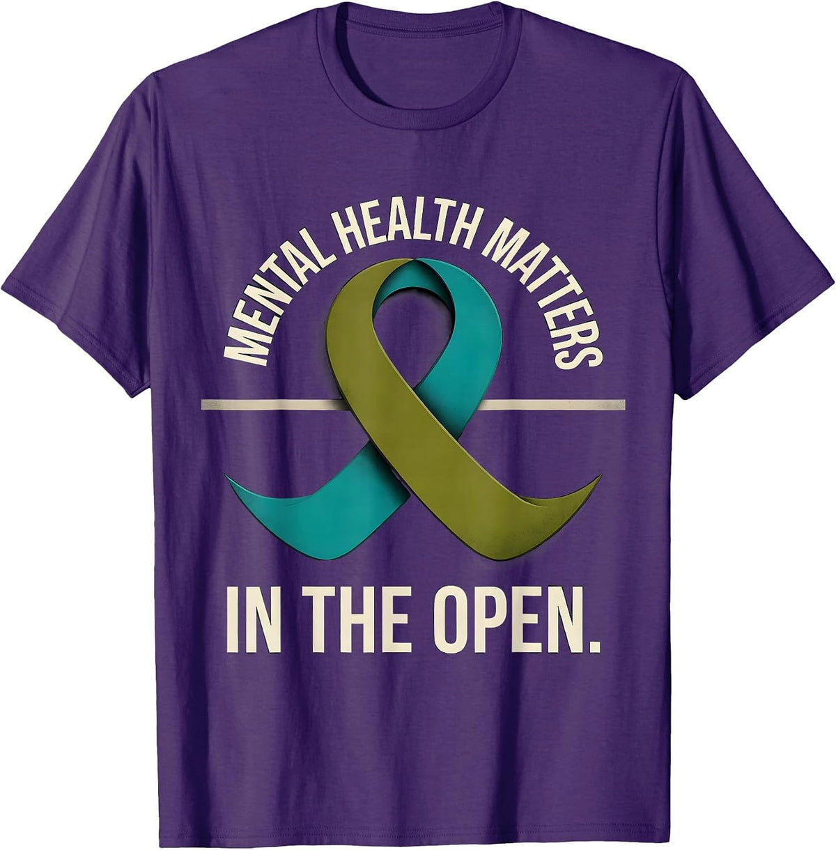 Mental Health Matters In The Open Midcentury Modern T-Shirt - Purple