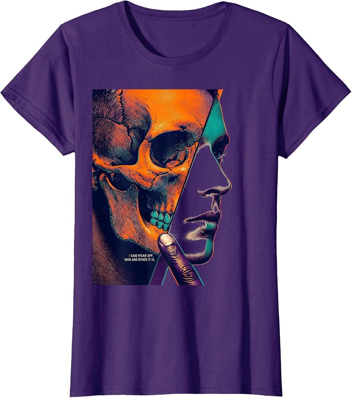Women's I Said Wear SPF Skin And Bones It Is Esthetician Skincare T-Shirt - Purple