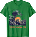 Men's The Best Hedgehog Ever Funny Japanese Art Animal Meme T-Shirt - Kelly Green