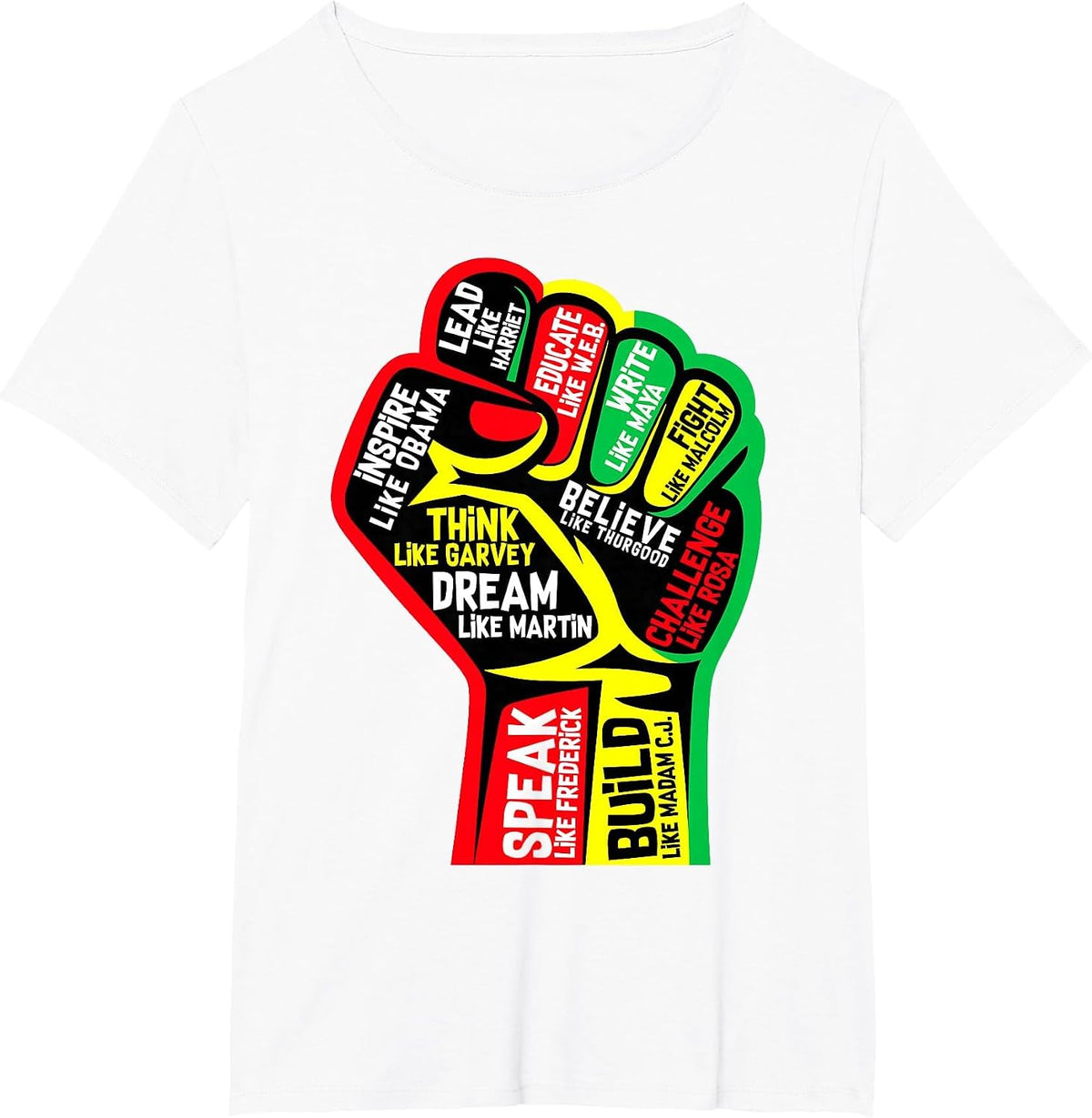 Black History Month Juneteenth 1865 Dream Like Leaders Black T-Shirt - White