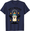 NICU Nurses Poppin' Bottles For New Year's Eve Humor T-Shirt - Navy Blue