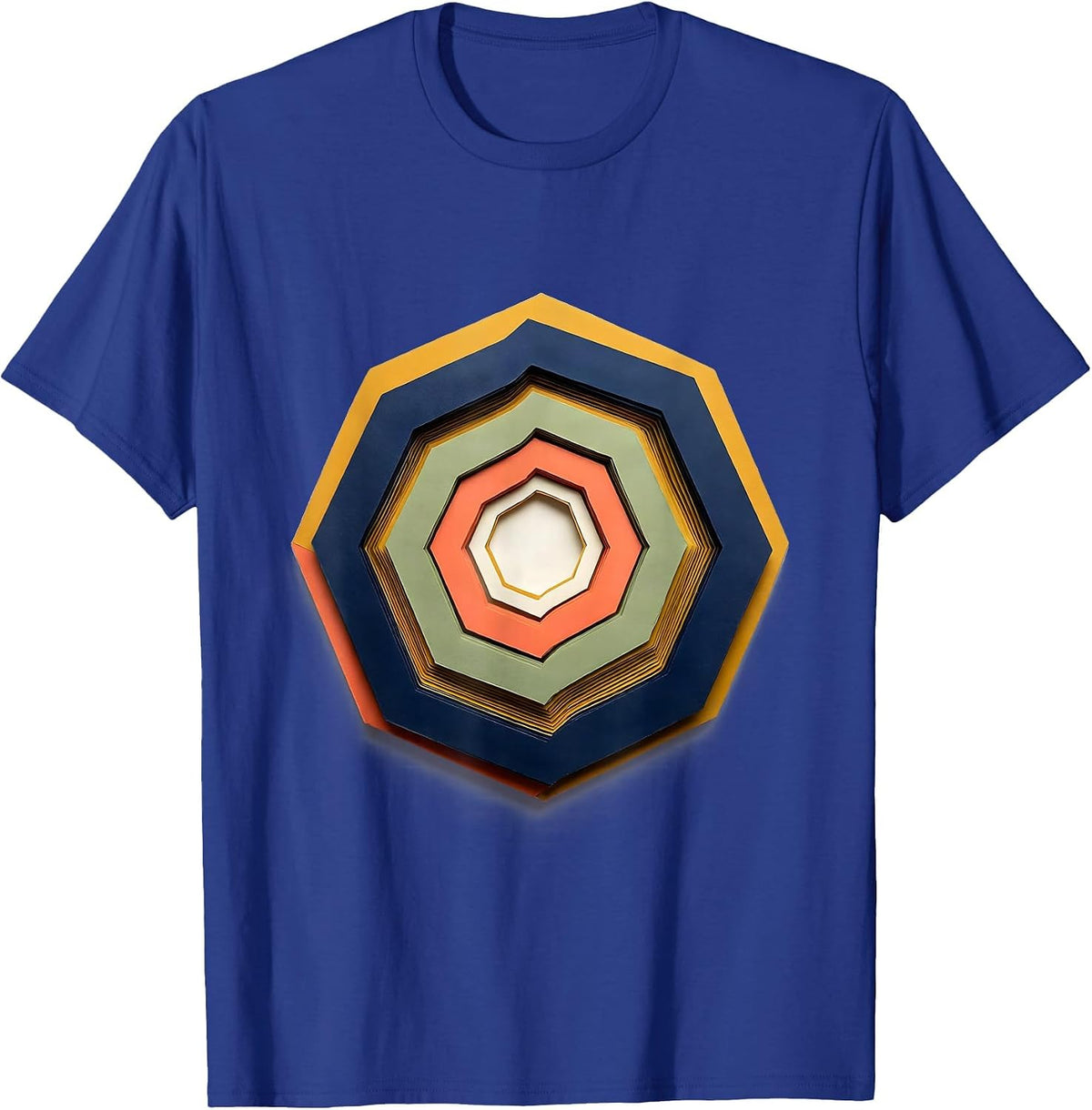 Fibonacci Spiral Golden Ratio Sacred Geometry Math T-Shirt - Royal Blue