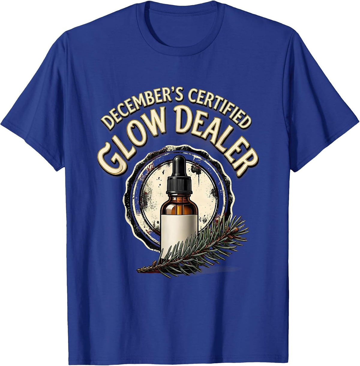 Men's December's Certified Glow Dealer Esthetician Dermatology T-Shirt - Royal Blue