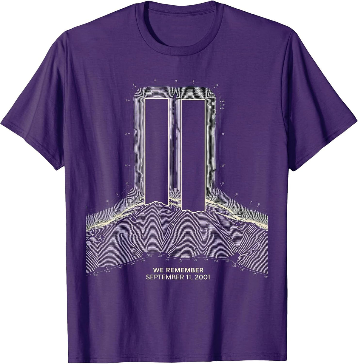 We Remember September 11, 2001 Patriotic Memorial Day T-Shirt - Purple