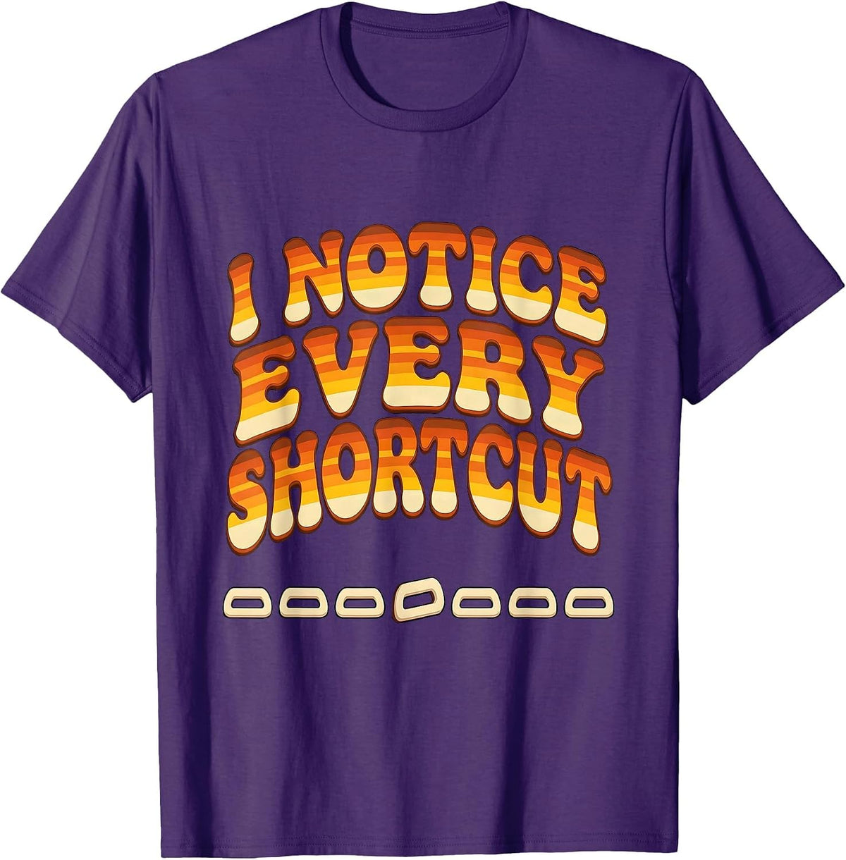 I Notice Every Shortcut Retro Physical Therapist OT Gift T-Shirt - Purple
