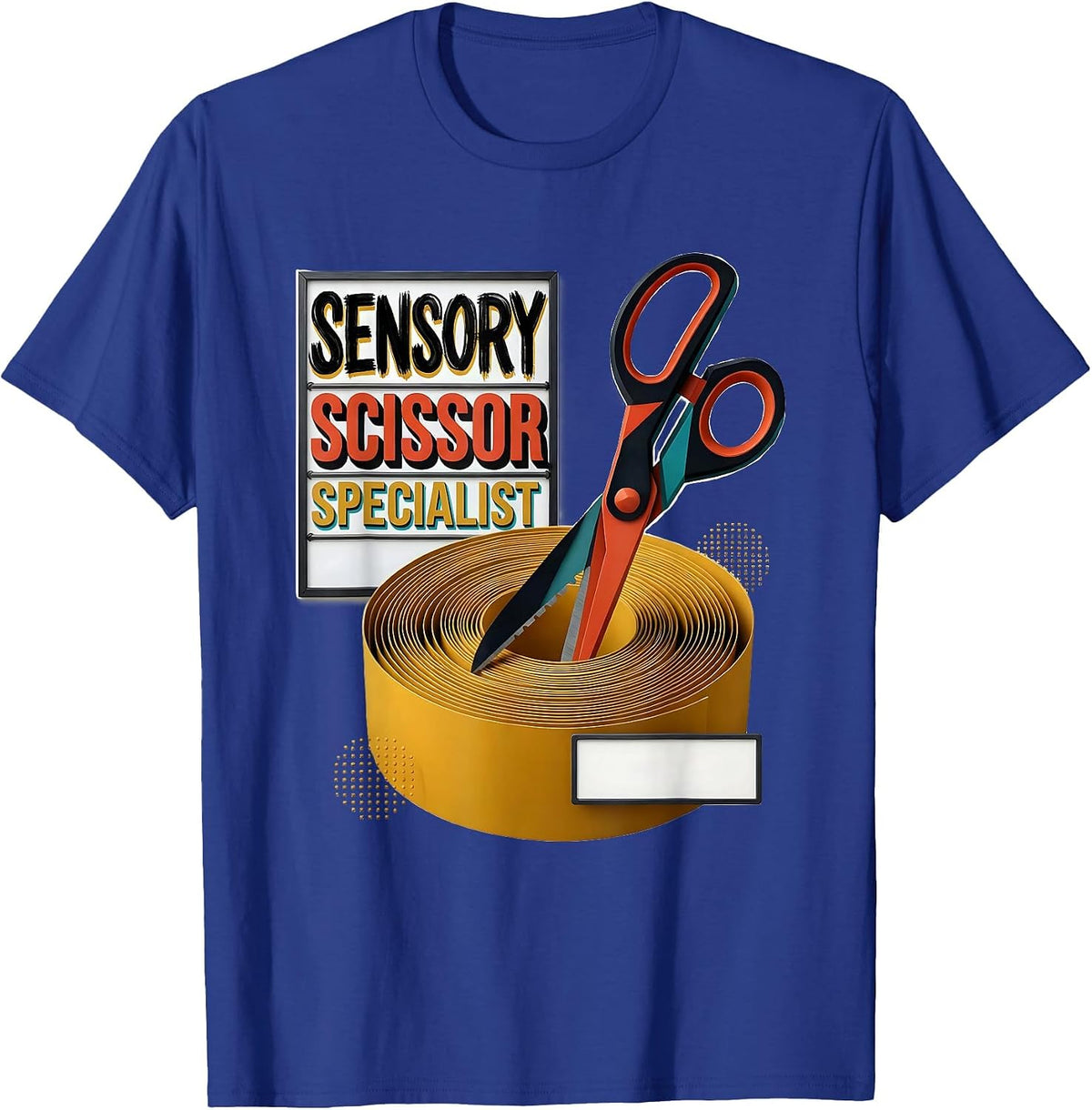 Men's Sensory Scissor Specialist Occupational Therapy Sensory T-Shirt - Royal Blue