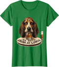 Women's We Both Drink At Lunch Funny Basset Hound Dog Meme Humor T-Shirt - Kelly Green