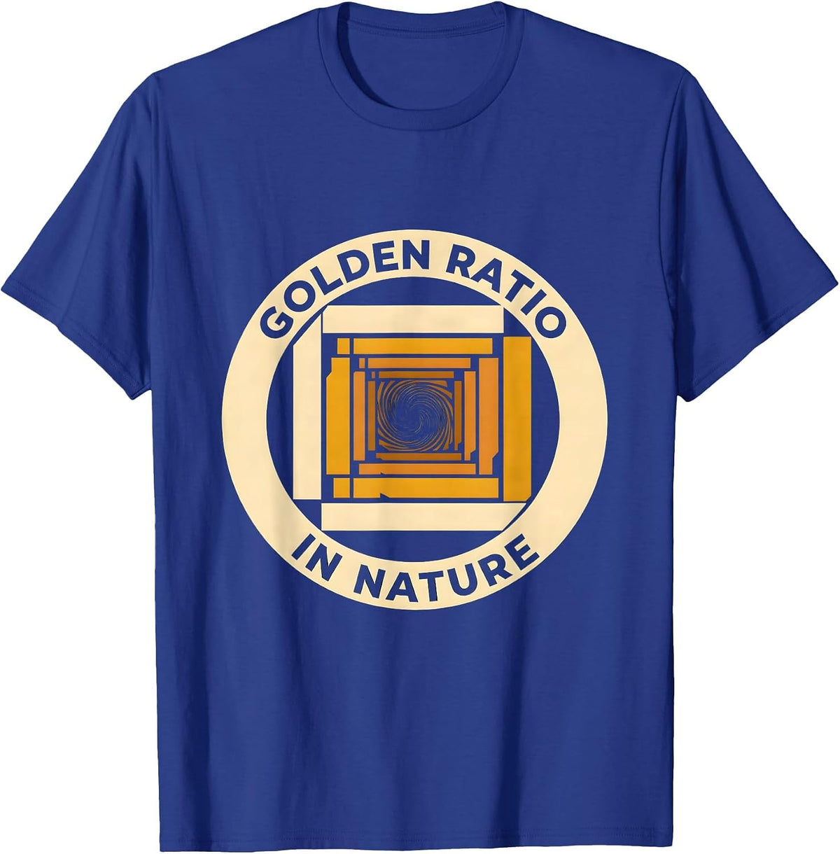 Golden Ratio In Nature Math Enthusiast Sacred Geometry T-Shirt - Royal Blue
