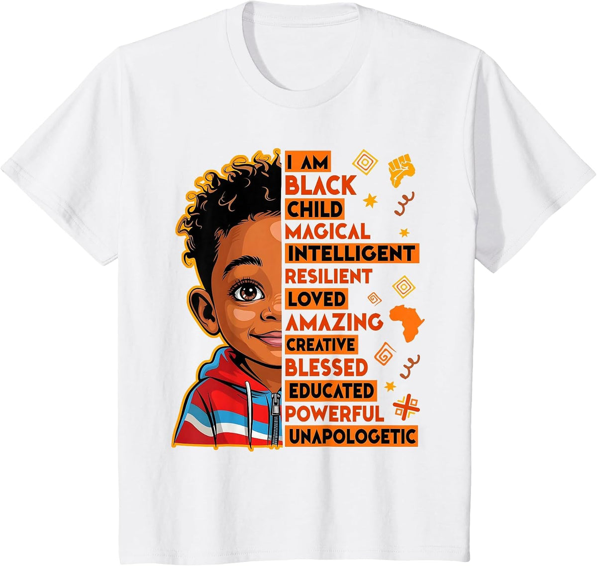 I Am Black History Month African American Juneteenth Kid Boy T-Shirt - White