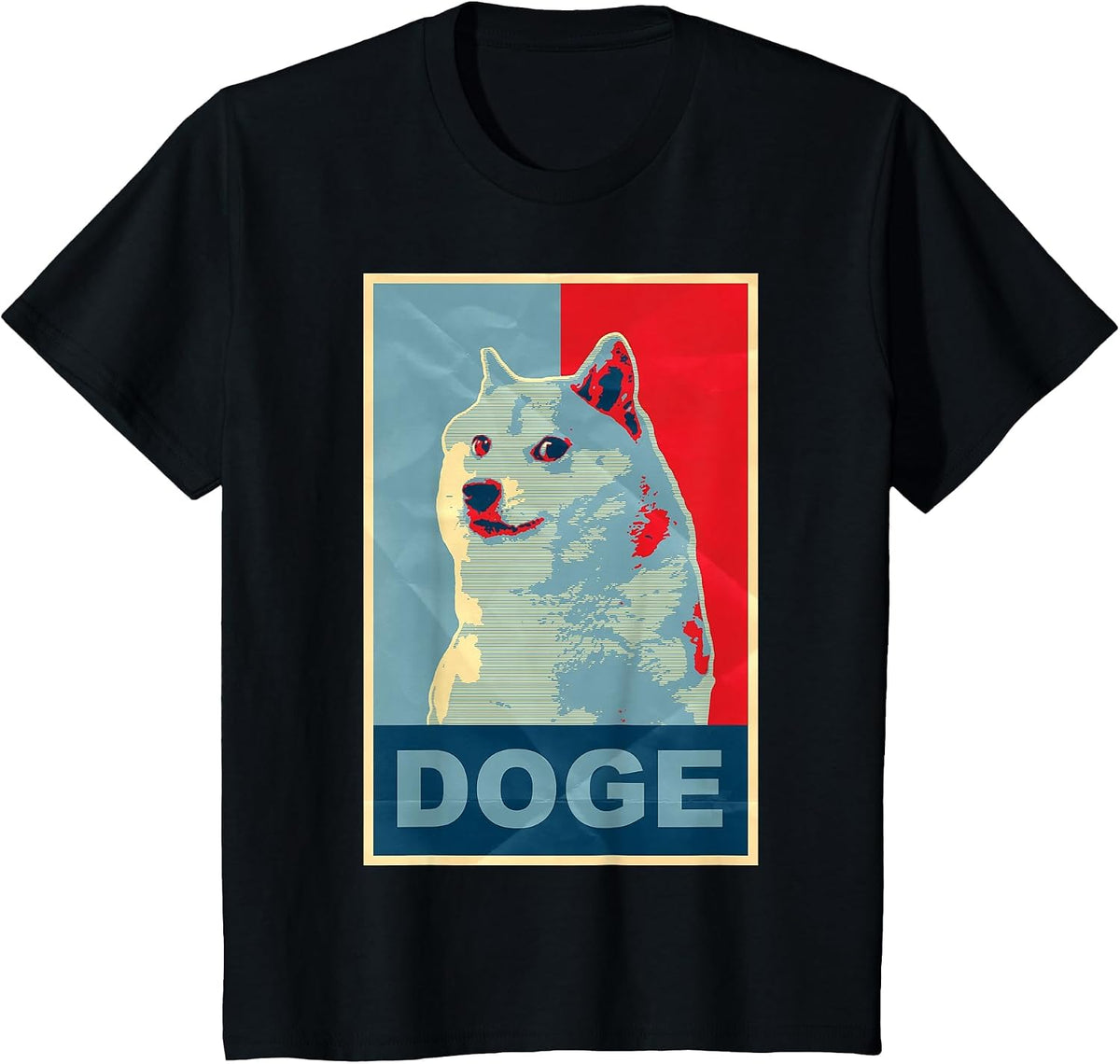 Doge Meme Dogecoin Hope Poster T-Shirt - Black