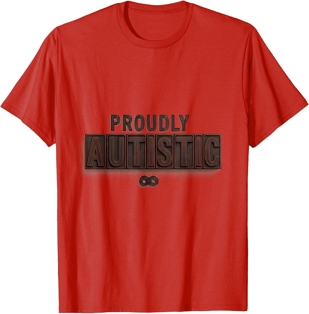 Men's Proudly Autistic Neurodiversity Identity Gift Awareness T-Shirt - Red