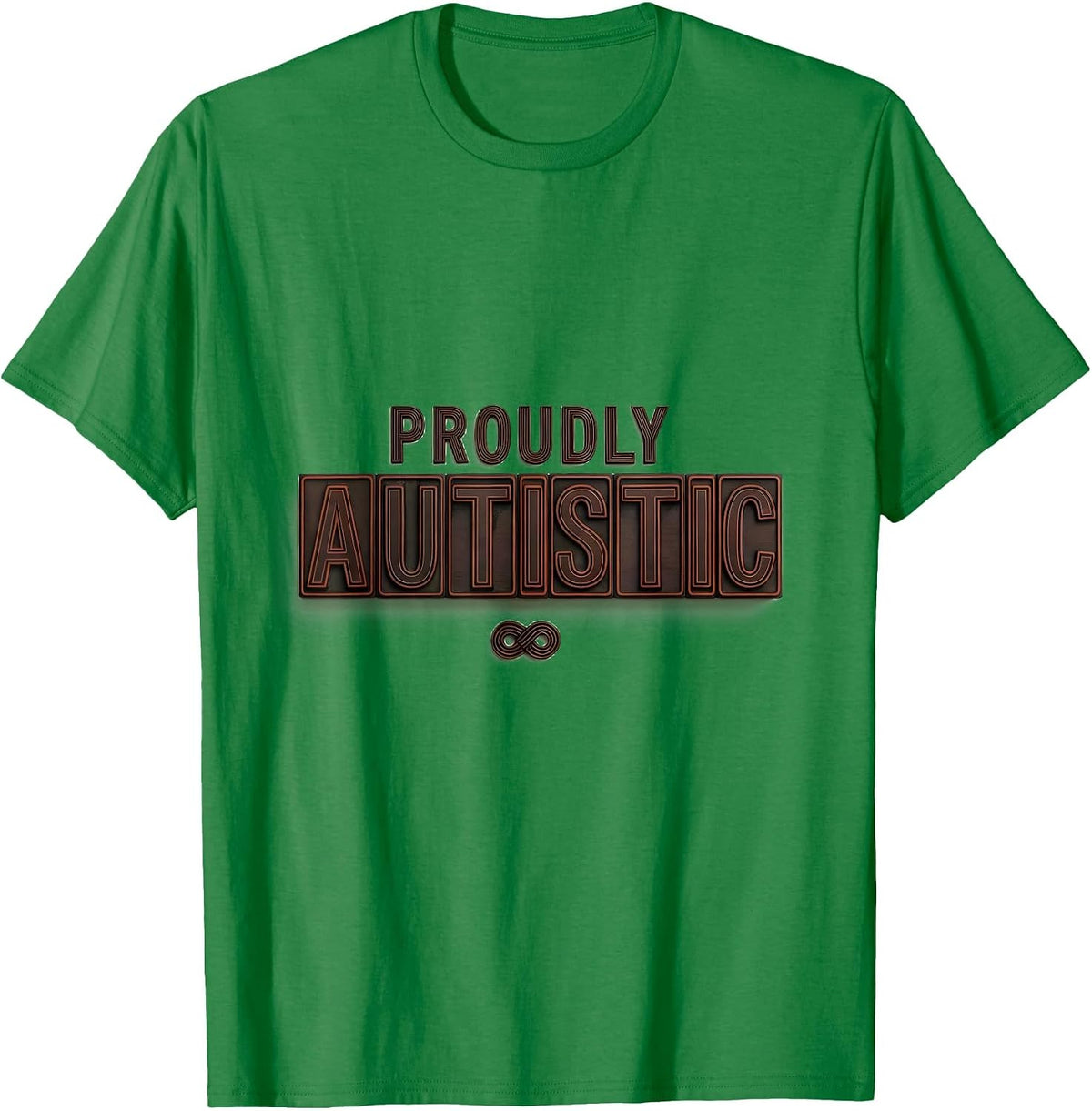 Men's Proudly Autistic Neurodiversity Identity Gift Awareness T-Shirt - Kelly Green