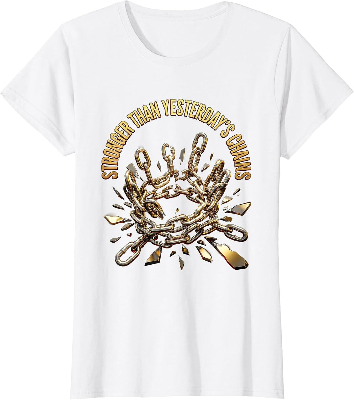 Stronger Than Yesterday's Chains Juneteenth Men T-Shirt - White
