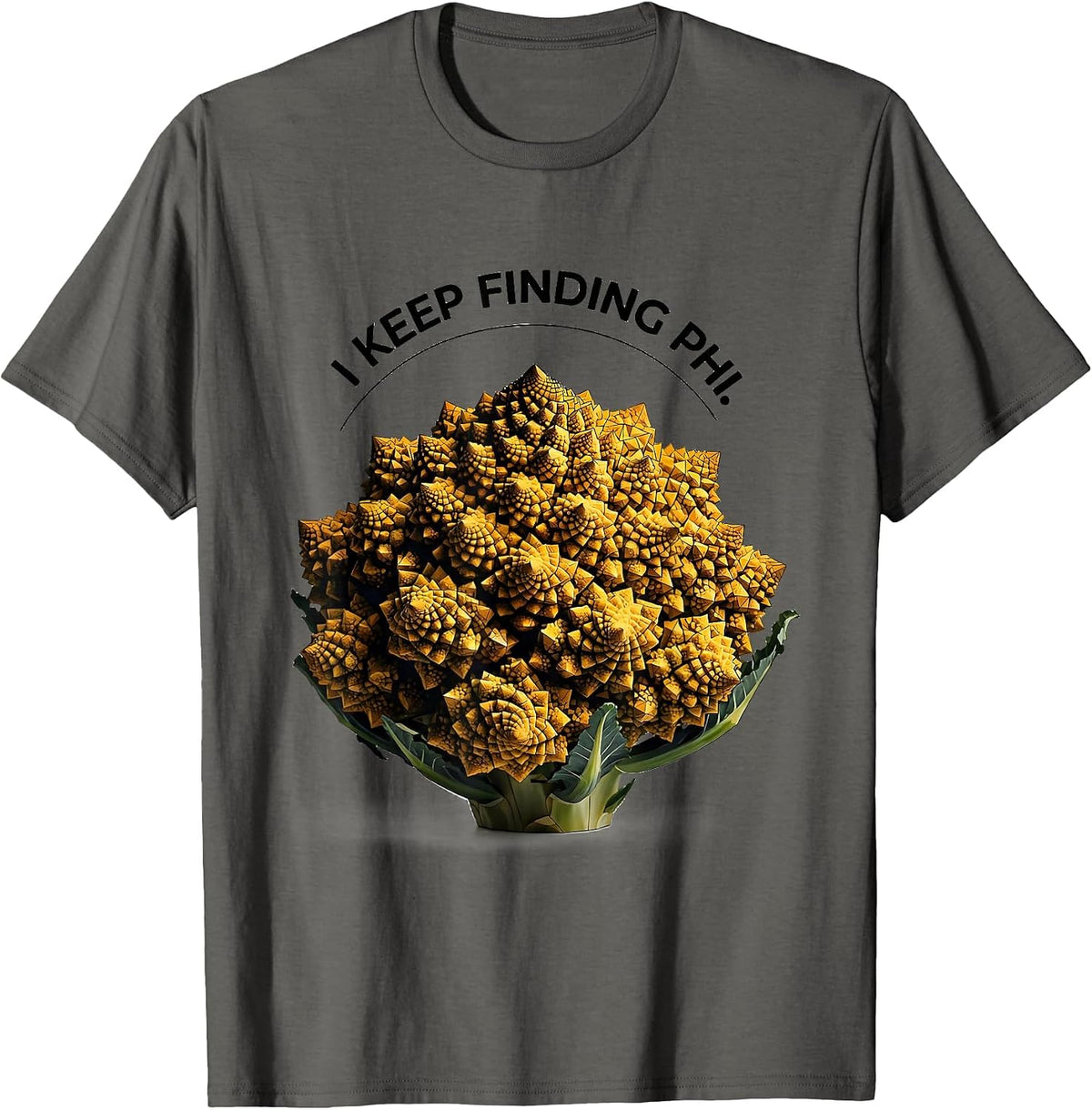 I Keep Finding Phi Geometric Sacred Geometry Math Enthusiast T-Shirt - Asphalt Grey