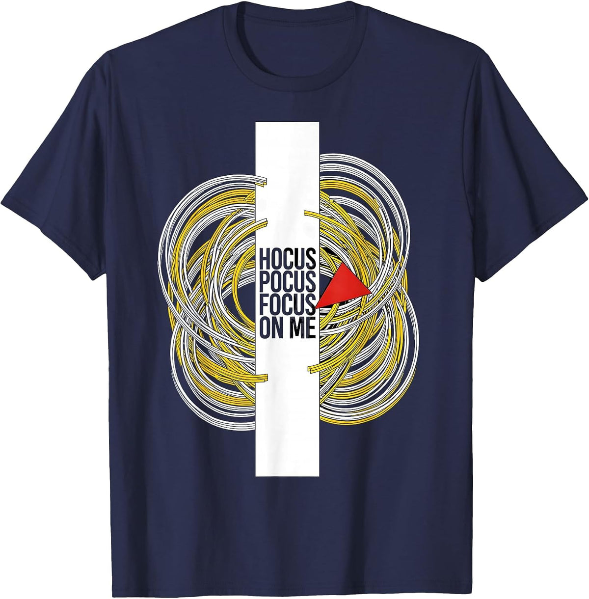 Hocus Pocus Focus On Me Funny Halloween Teacher Costume T-Shirt - Navy Blue