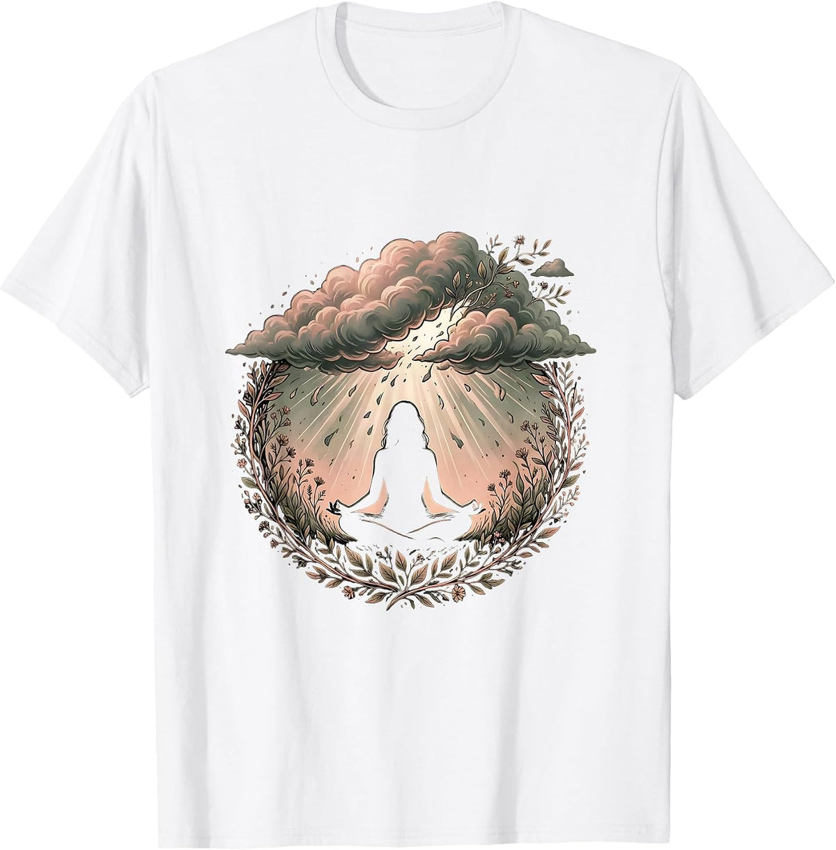 Men's Mental Health Matters Storm Cloud Clearing Art T-Shirt - White