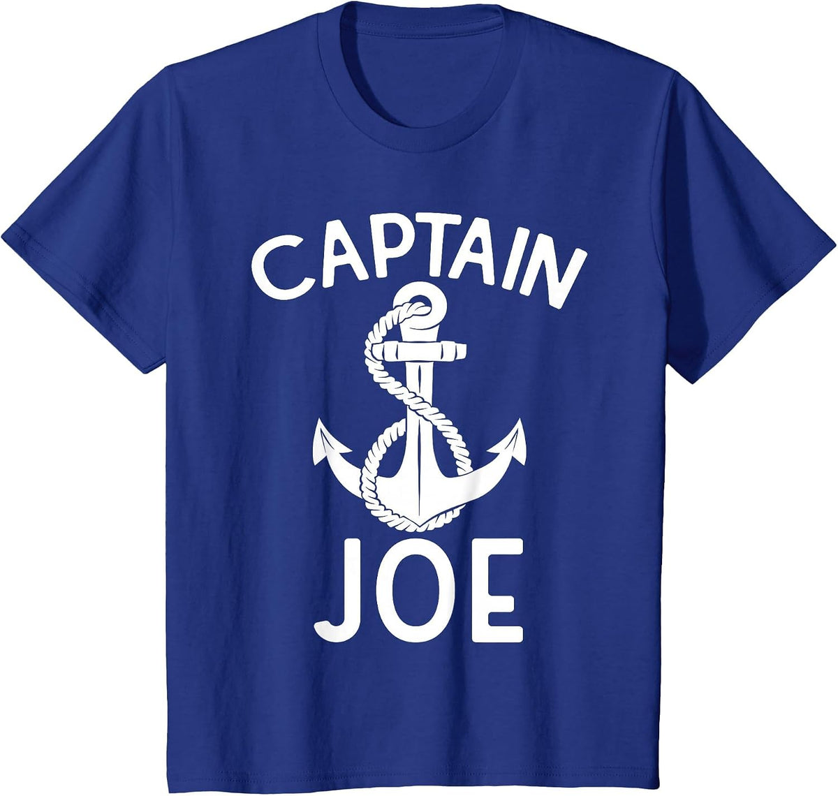 Captain Joe Ship Yacht Boating Anchor Boat T-Shirt - Royal Blue