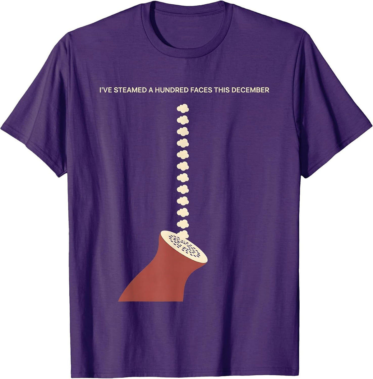Men's I've Steamed A Hundred Faces This December Esthetician T-Shirt - Purple