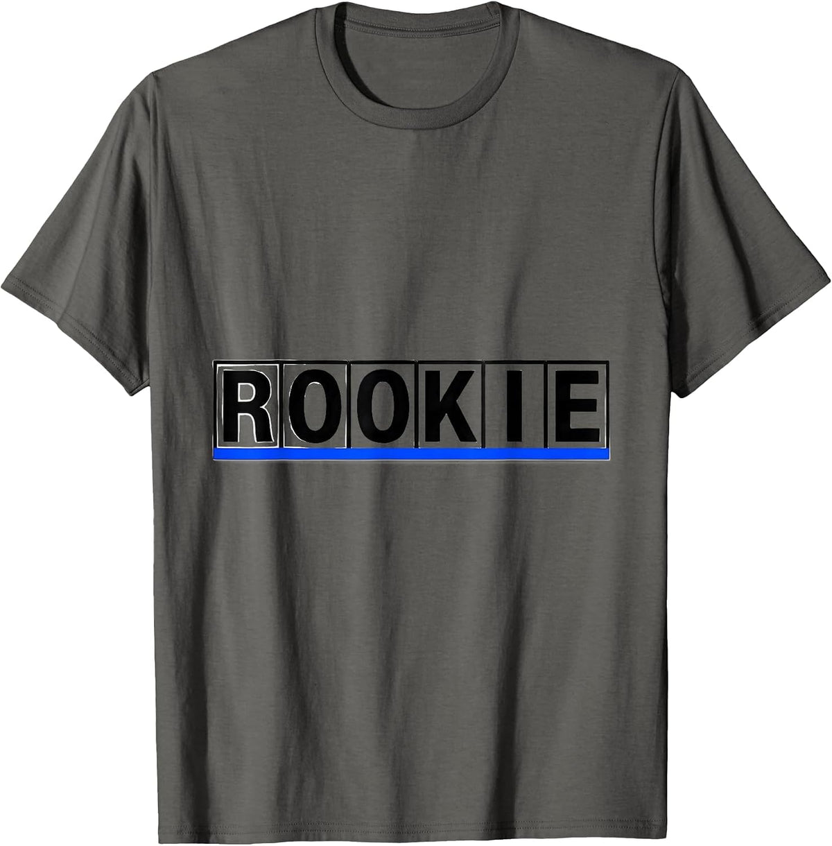 Romeo Oscar Oscar Kilo India Echo Vintage Thin Blue Line T-Shirt - Asphalt Grey