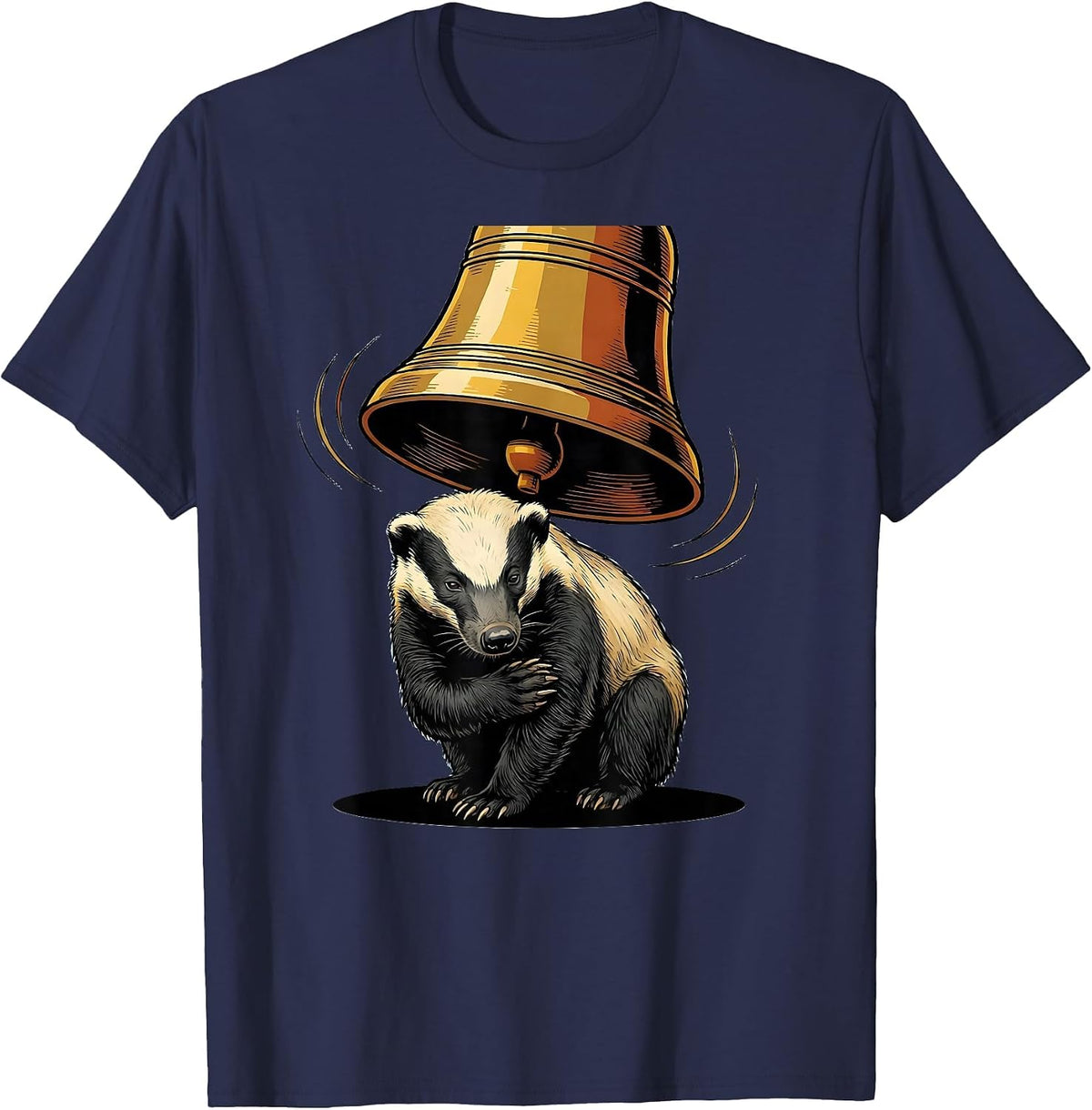 Honey Badger Grooming Funny Animal Lover Humor T-Shirt - Navy Blue