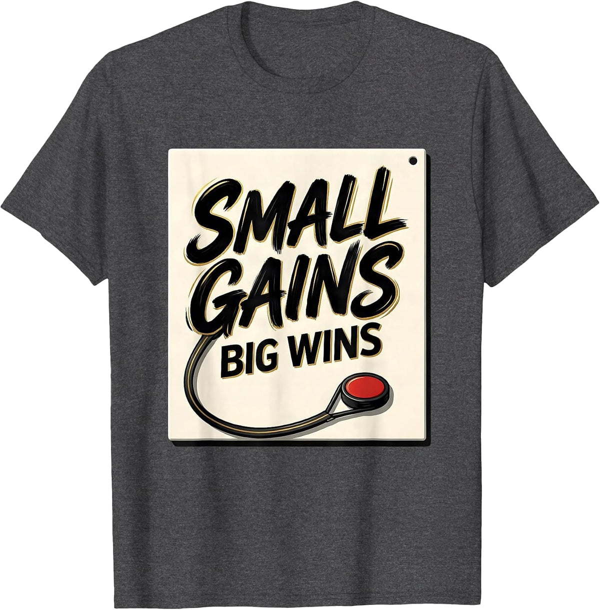 Small Gains, Big Wins Occupational Therapy Physical Therapy T-Shirt - Dark Heather Grey