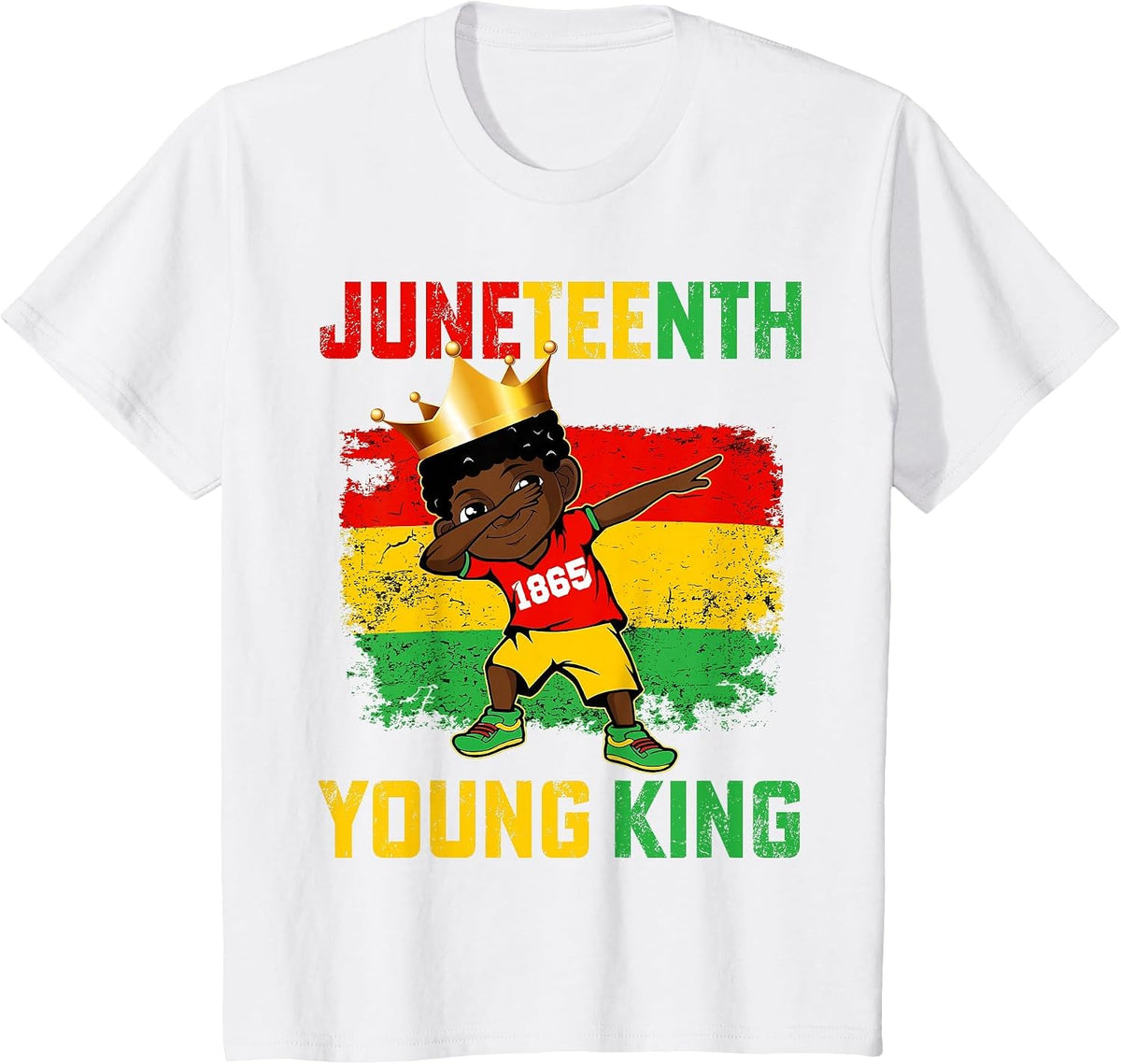 Juneteenth King Celebrating 1865 Black Boys Kids Toddler T-Shirt - White
