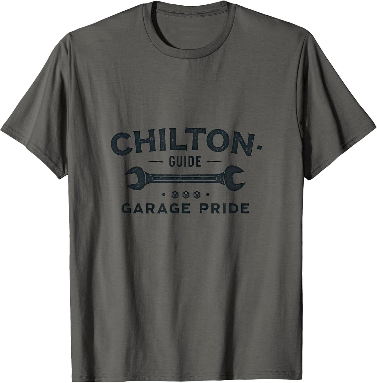 Chilton Guide Garage Pride Mechanic Design T-Shirt - Asphalt Grey
