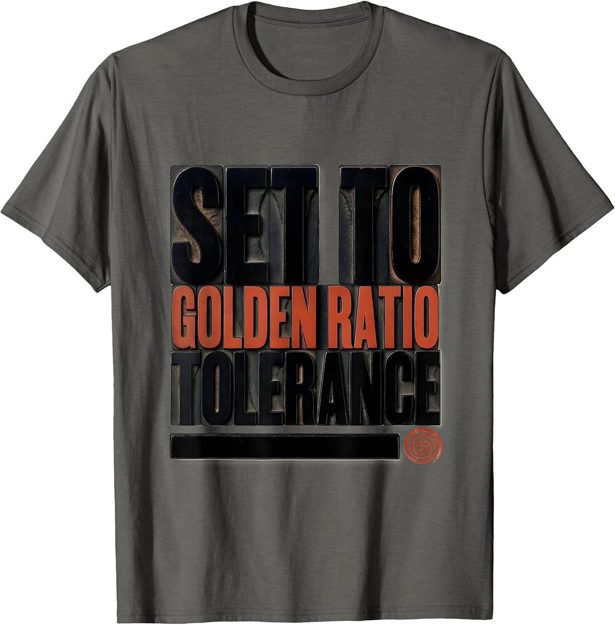 Men's Set To Golden Ratio Tolerance Math Geometry Sacred Geometry T-Shirt - Asphalt Grey