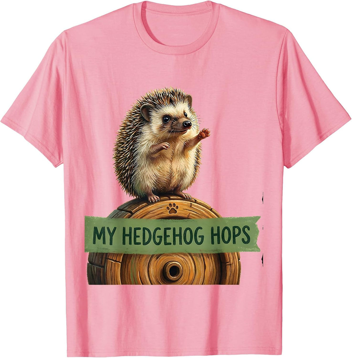 Men's My Hedgehog Hops Storybook Cute Hedgehog Lover Gift T-Shirt - Pink