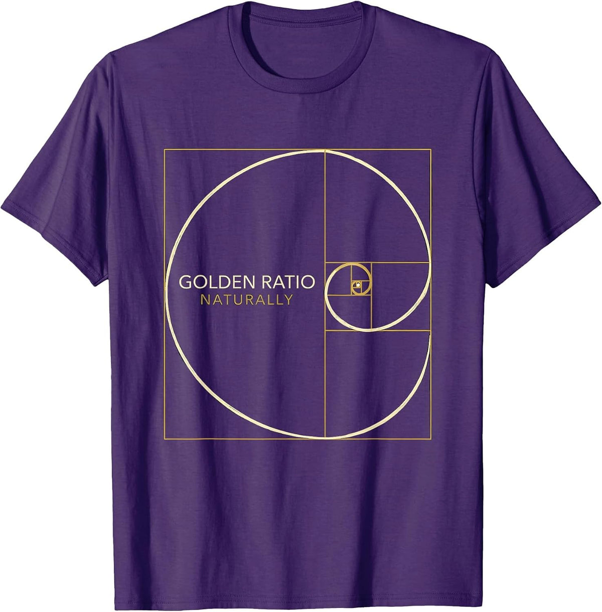 Golden Ratio Naturally Math Lover Sacred Geometry Fibonacci T-Shirt - Purple