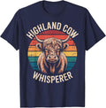 Highland Cow Whisperer T-Shirt - Navy Blue