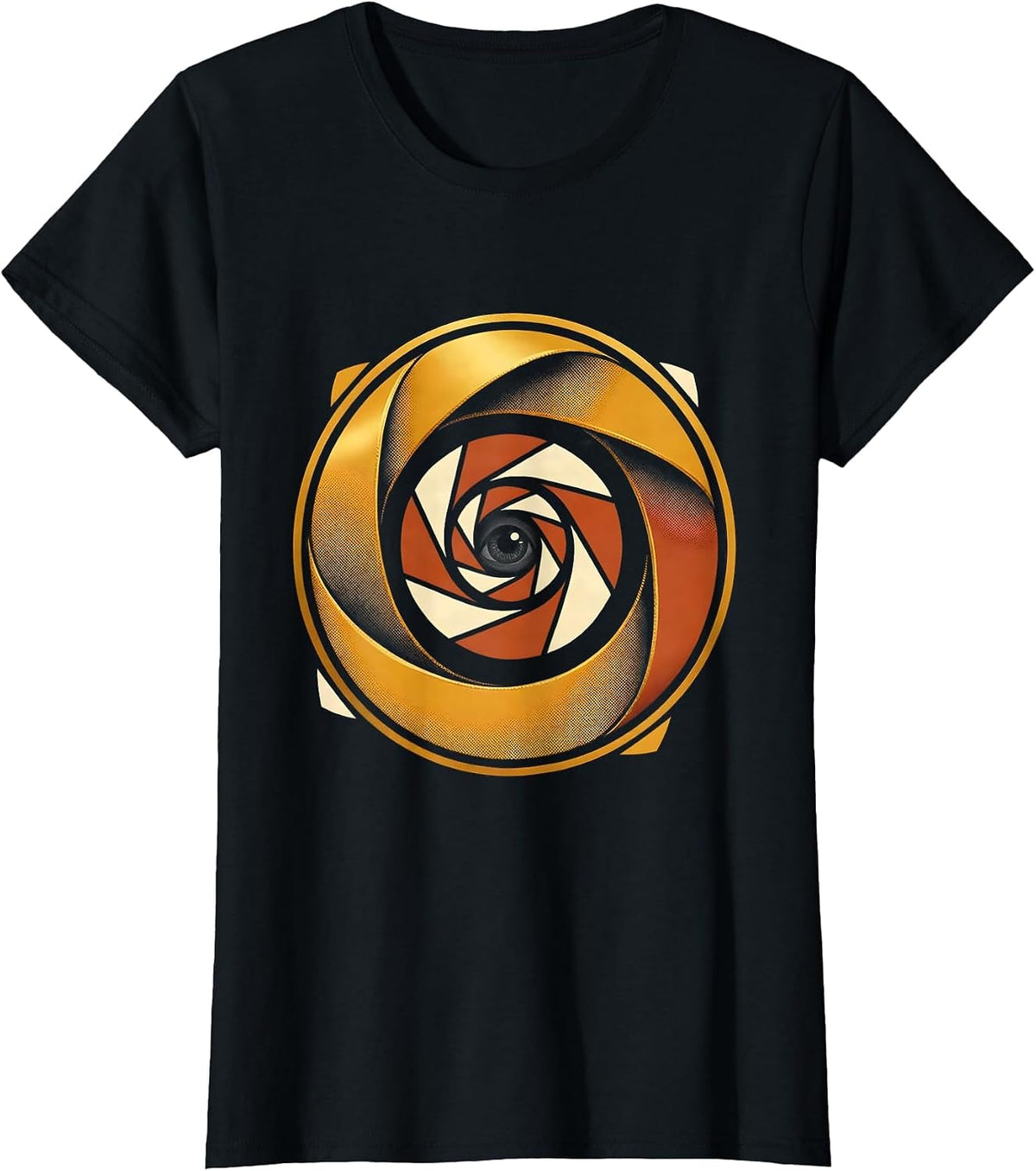 Fibonacci Spiral Sacred Geometry Math Enthusiast T-Shirt - Black