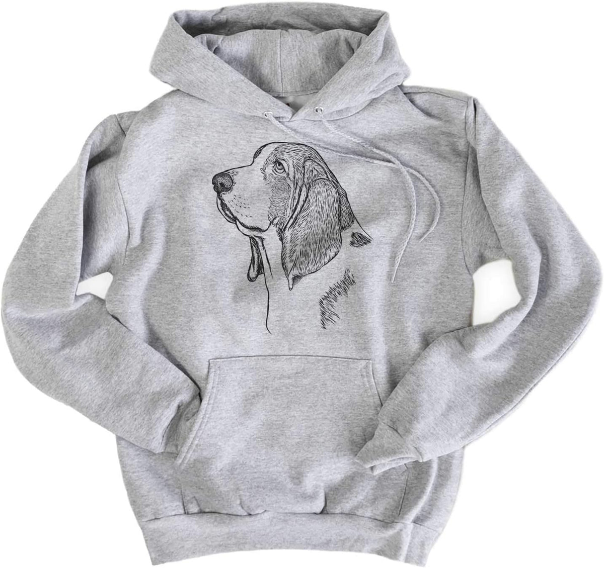 Inkopious Basset Hound Profile Triblend T-Shirt - Unisex Pullover Hoodie Sweatshirt