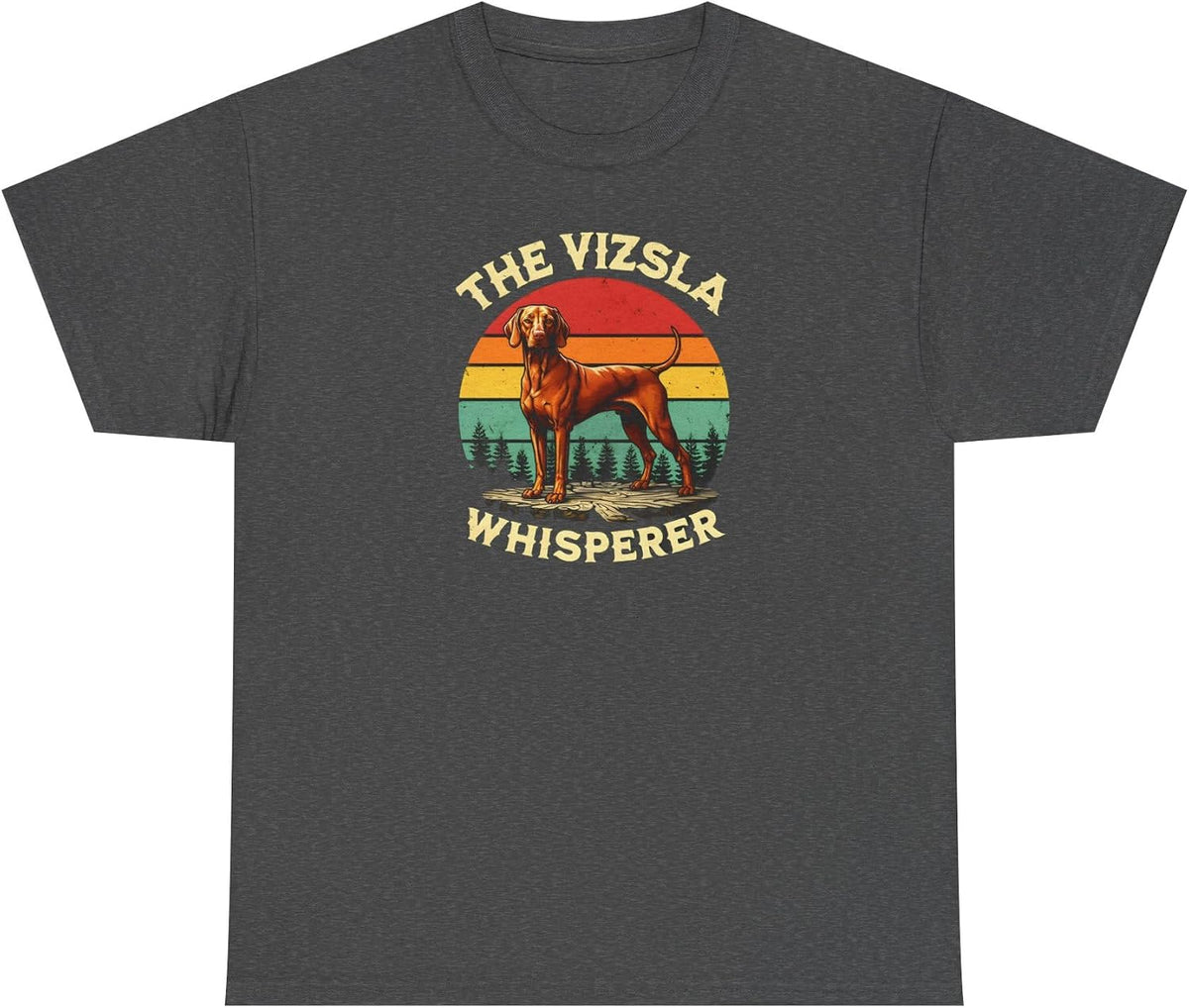 The Vizsla Whisperer Hungarian Vizsla T-Shirt, Unisex Tee, Dog Lover Gift, Animal Print Shirt, Vizsla Mom Dad Shirt - Dark