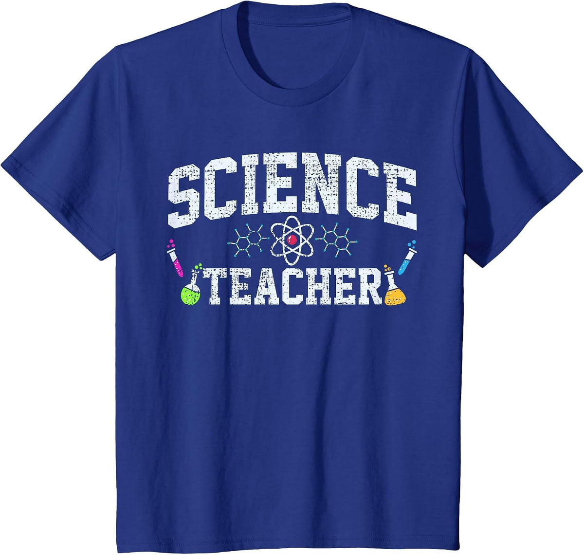 Science Teacher Chemist Physicist Vintage T-Shirt Tee for Men Women STEM Educators - Royal Blue