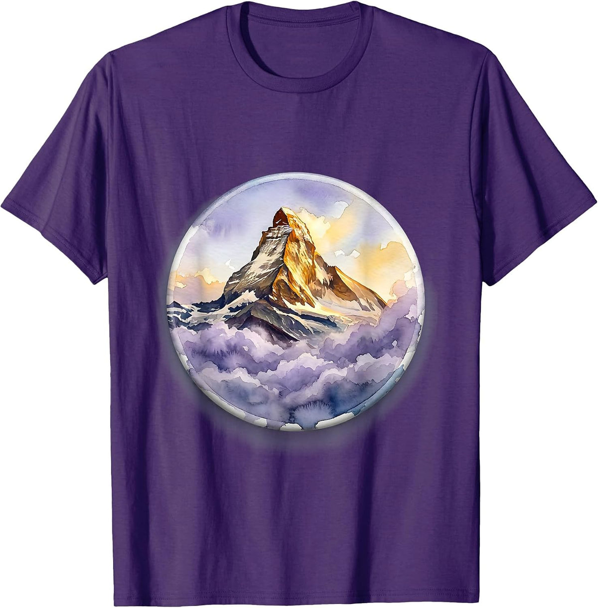 Mental Health Matters Mountain Above the Clouds T-Shirt - Purple