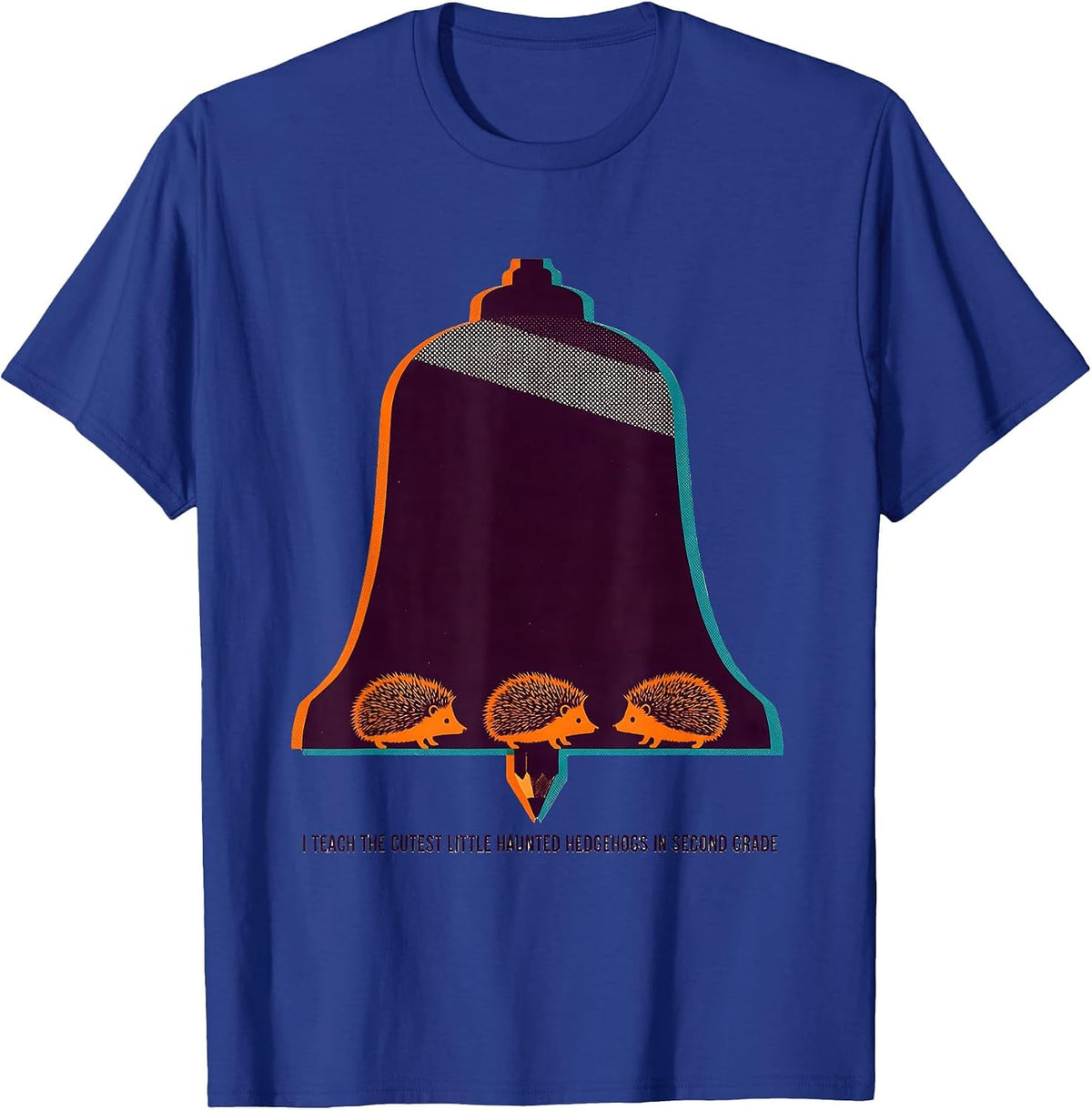 I Teach The Cutest Little Haunted Hedgehogs In Second Grade T-Shirt - Royal Blue