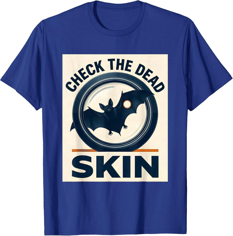 Check The Dead Skin Dermatology Halloween Esthetician Humor T-Shirt - Royal Blue