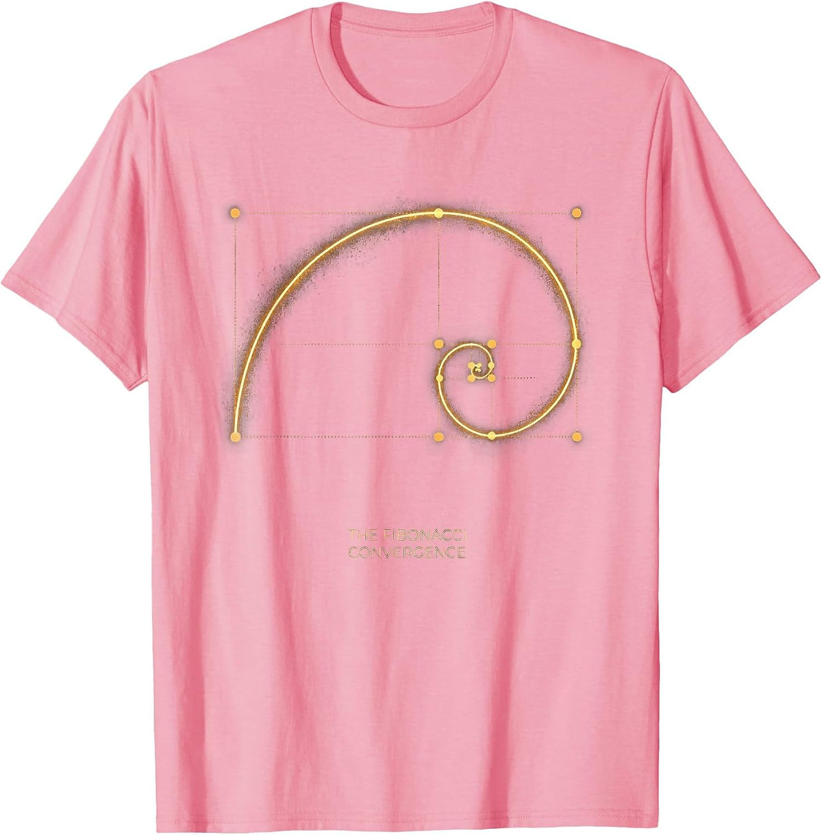 The Fibonacci Convergence Sacred Geometry Math Enthusiast T-Shirt - Pink