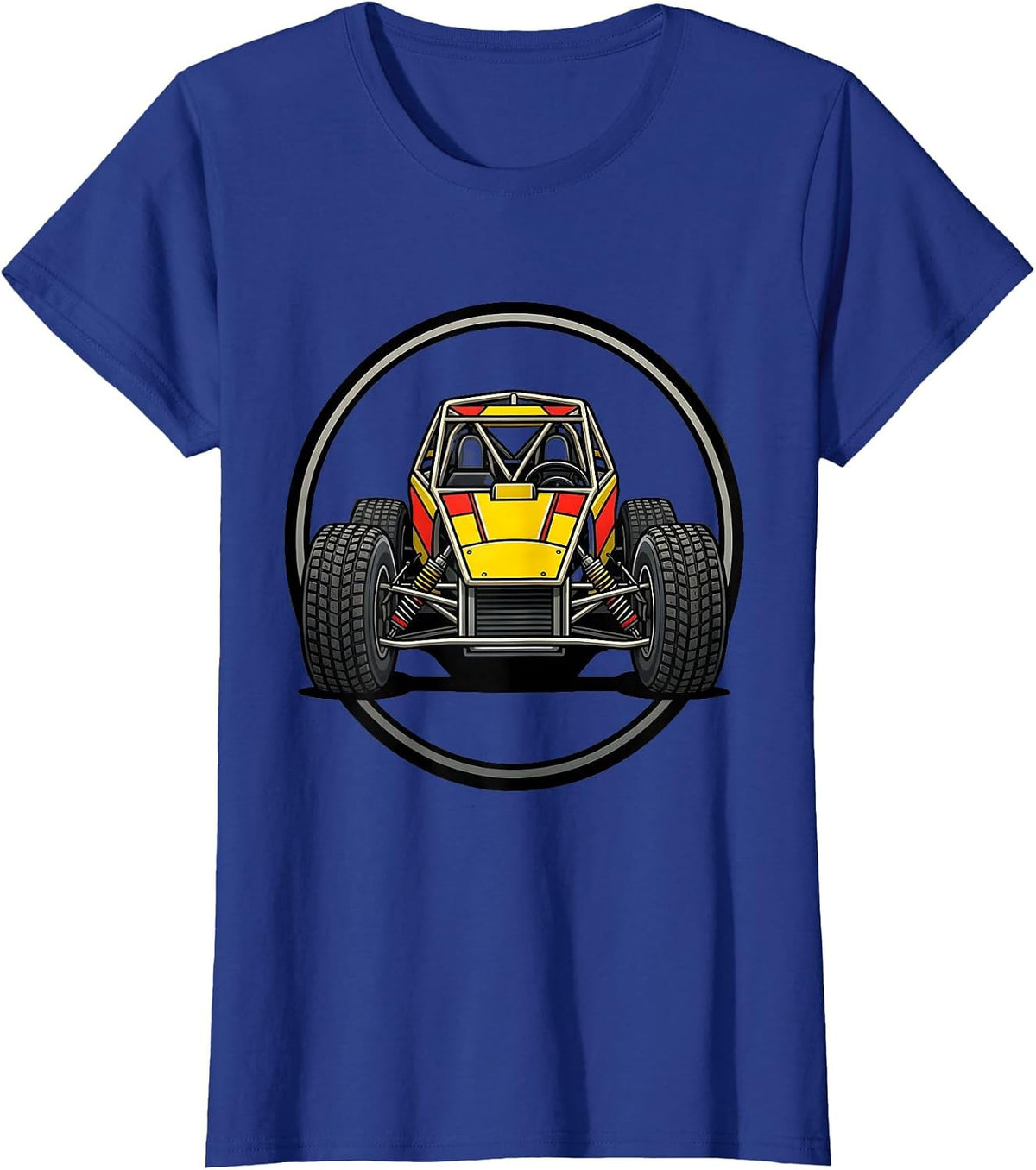 Women's Dirt Track Sprint Car Racing Enthusiast Patriotic Hobbyist T-Shirt - Royal Blue