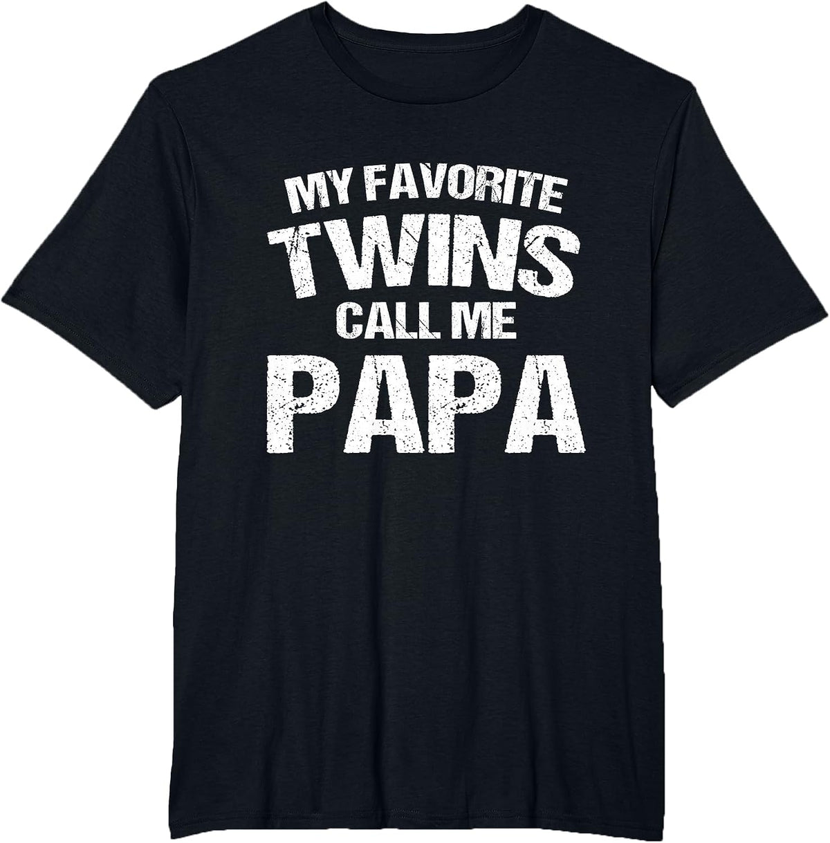 My Favourite Twins Call Me Dad T-Shirt - Black