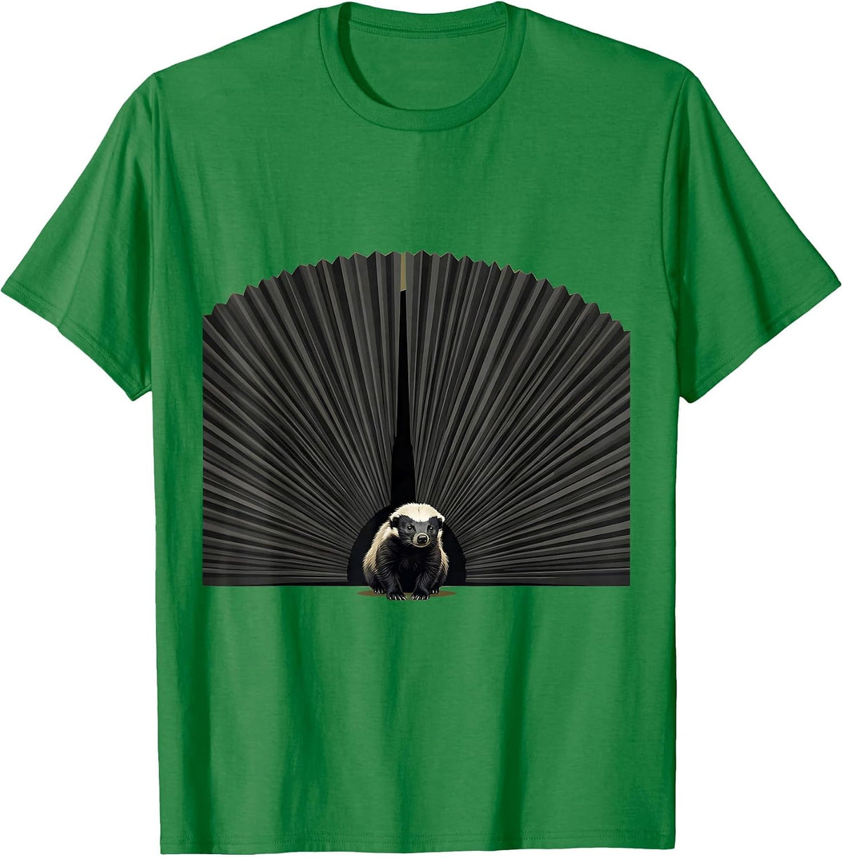 Men's Mechanical Iris Honey Badger Sarcastic Animal Humor T-Shirt - Kelly Green